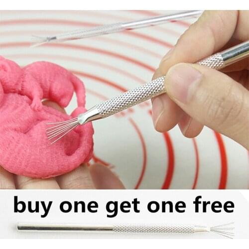 1pcs DIY Tools For Clay & Pottery Sculpture Feather Texture Brush Home handmade 7-needle brush DIY Tools For Clay