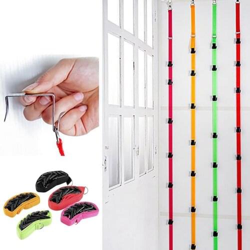 1pc Multi-Purpose Home Hanger Hook Strap Lanyard Adjustable Nail-Free High-Strength Door-Back Coat Backpack Rack 8 Hooks