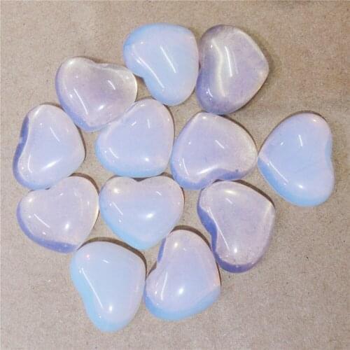 100Pcs 18x15x6mm White Opal Love Heart Cab Cabochon For DIY Jewelry Making Necklace Accessories Gift