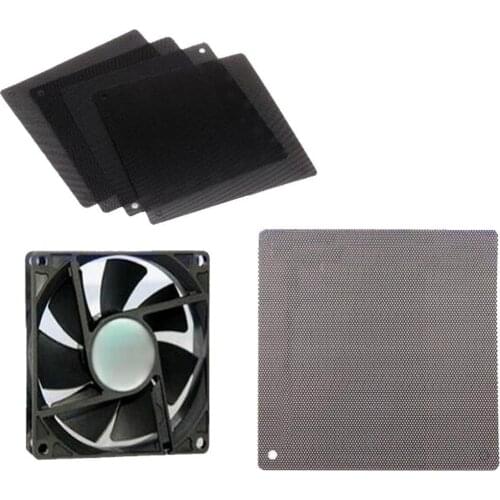 3PCS/lot Computer Chassis Dust-Proof Net Black PC Fan Dust Filter Plastic Dustproof Computer Case Mesh 80x80mm 8CM