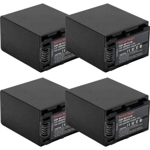 4pcs 4600mAh bateria NPFV100 NP-FV100 NP FV100 Battery Batteries for Sony SX83E SX63E FREE SHIPPING