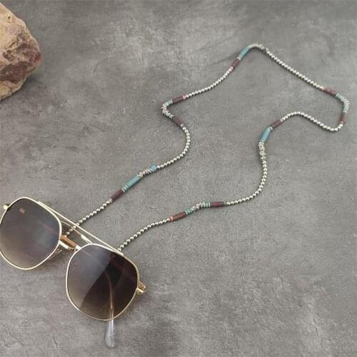 Boho Silver Beads Chain Sunglasses Chains Women Reading Glasses Cord Holder Neck Strap Rope for Eyewear Accessories