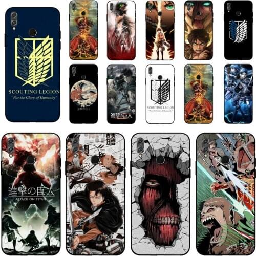 YNDFCMB Anime Japanese attack on Titan Phone Case for Huawei Honor 8 x 9 10 20 V 30 pro 10 20 lite 7A 9lite case