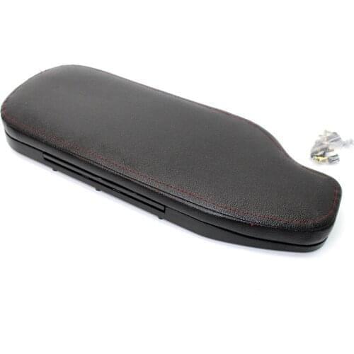 Black Euro-Spec Flip Open Armrest w/ Red Stitching Fit for Scion FR-S / Subaru BRZ 2013-2019 Only fit Left Hand Drive