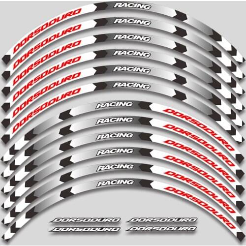 For Aprilia DORSODURO 750 FACTORY 1200ABS 12 X Thick Edge Outer Rim Sticker Stripe Wheel Decals