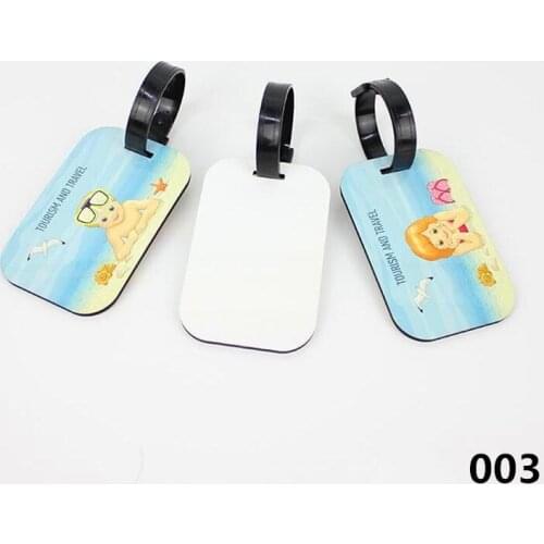 Double-sided Printed DIY Personalized MDF Sublimation Blank Luggage Tag Luggage Wood Board Travel Luggage Tag Blank #2021114