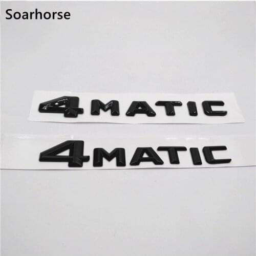 Soarhorse Black ABS 4Matic Letters Emblem For Mercedes Benz AMG 4 Matic 3D Car Rear Trunk Badge Sticker