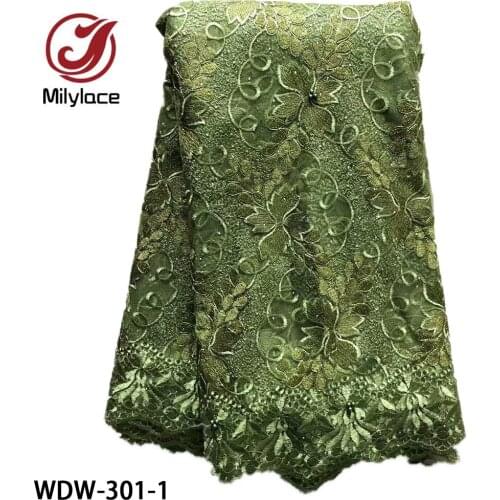 French Lace Fabric 2021 High Quality Nigerian Lace Fabric African Tulle Lace Fabric for Party Dress WDW-301