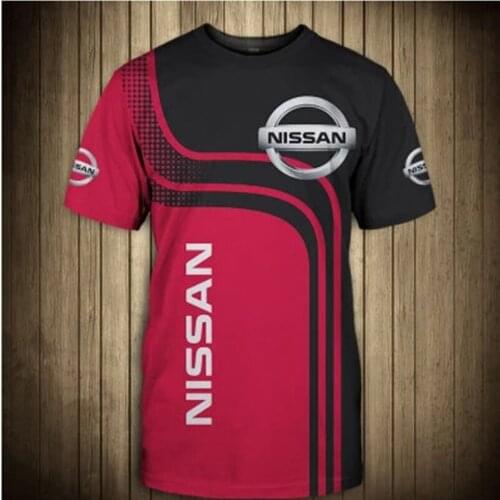 2021 New Fashion Summer Nissan Car Logo Printed T Shirts Men Tops Short Sleeve Tees O Neck Tops Tees