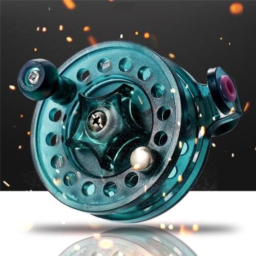 Ice Fishing Horizontal Reel Carp Feeder Fly Bait Winter Rod Plastic Reel Fish DIY Hand Pole Accessories