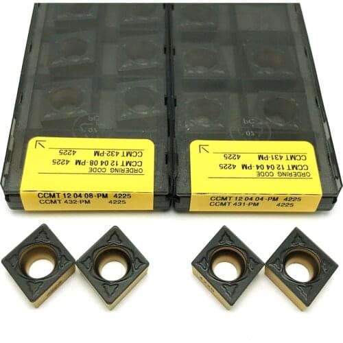 CCMT120404 CCMT120408 PM4225 Carbide Inserts Cutter CNC Lathe Metal Turning Tool Wholesale CCMT 120404 120408 PM 4225 Cutting