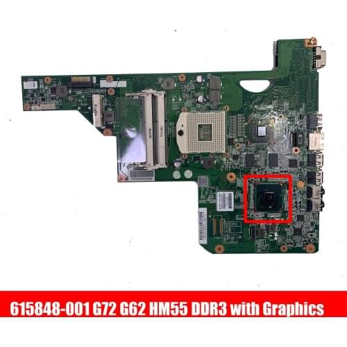 615848-001/615849-001 For Hp Compaq G72 G62 laptop motherboard 17 inch HM55 DDR3 graphics Can Be Choose