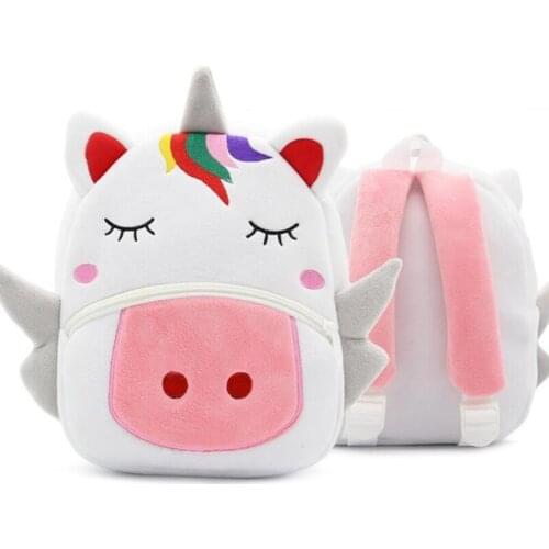 Cute Unicorn Baby Girl Boy Backpacks Cartoon Kawaii Bagpacks Small Preschool Children Kids Plush Bags Corduroy Animal Mochila