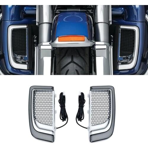 Motorcycle LED Fairing Lower Grills Light for Touring 14-19 Electra Road Glide Ultra FLHTK Ultra Limited