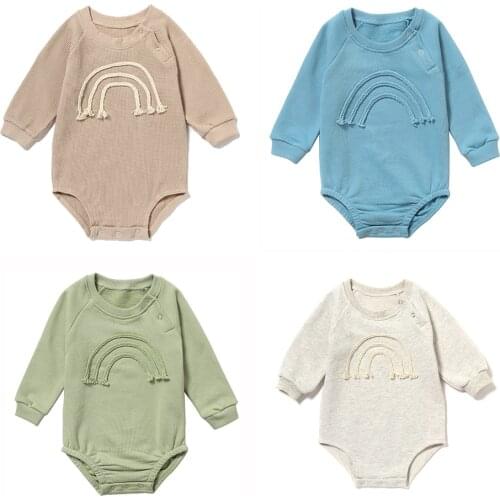 MUABABY Bodysuit With Long Sleeves For Babies