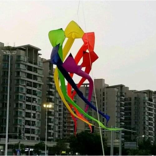 13m Soft kite Three-dimensional rotating garland kite Multi-color pendant kite