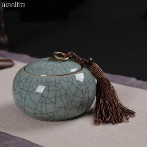NOOLIM Ceramics Tea Canister Tea Sugar Spice Storage Jar Porcelain Jars for Spices Storage Tank Tea Storage Bottle