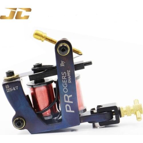 Newest Coil Tattoo Machine Tattoo Gun 10 Warp Coils Handmade Gun For Liner Shader Free Shipping