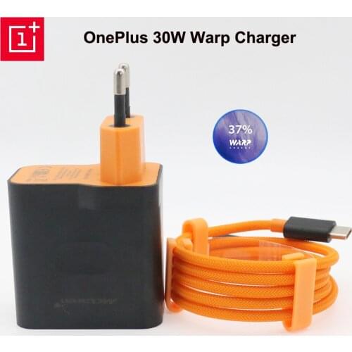 Original OnePlus 30W Warp Charger 5V/6A EU Power Adapter McLaren Charger 6A Type C Cable for Oneplus 8 7 7T Pro 6T6 5 5t 3T 3