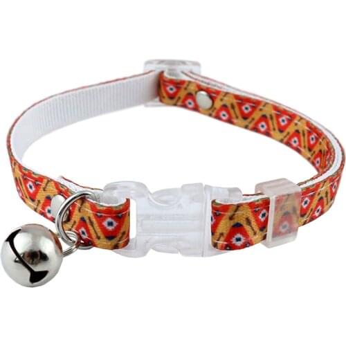 Cat Collar Pet Supplies with Bells Thickened Collar Anti-suffocation Pet Collar Custom Jewelry Dog Collar Cat Collar with Bell