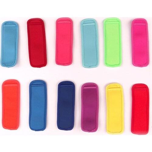 Antifreezing Popsicle Bags Freezer Popsicle Holders Reusable Neoprene Insulation Ice Pop Sleeves Bag for Kids Summer Kitchen Too