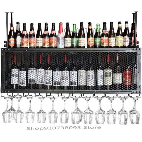 Wine glass holder upside down creative goblet holder hanging wine glass hanger bar counter wine rack double wall hanging cup hol