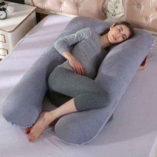 Sleeping Support Pillow For Pregnant Women Body PW12 100% Cotton Rabbit Print U Shape Maternity Pillows Pregnancy Side Sleepers