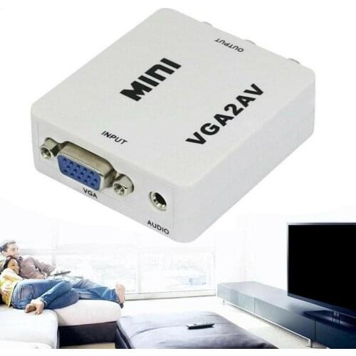 VGA to AV converter HD 1080P adapter computer to old TV video conversion cable