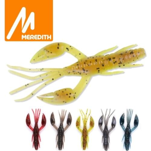 MEREDITH Fishing Lures DoliveCraw 6.5cm/4.3g 10pcs Craws WORM Soft Lures Fishing Soft Bait Shrimp Bass Bait Peche Gear