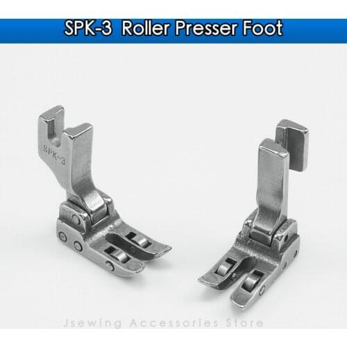 SPK-3 Roller Presser Foot For Industrial Lockstitch Sewing Machine Accessories 1 Single Needle Feet with Wheel Apparel Parts