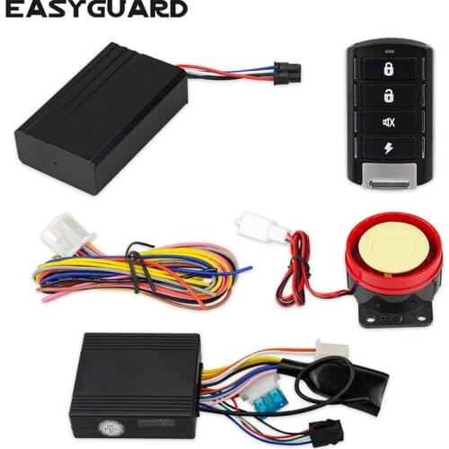 EASYGUARD motorcycle alarm system security remote start stop shock sensor with GPS tracker Android and IOS APP controller