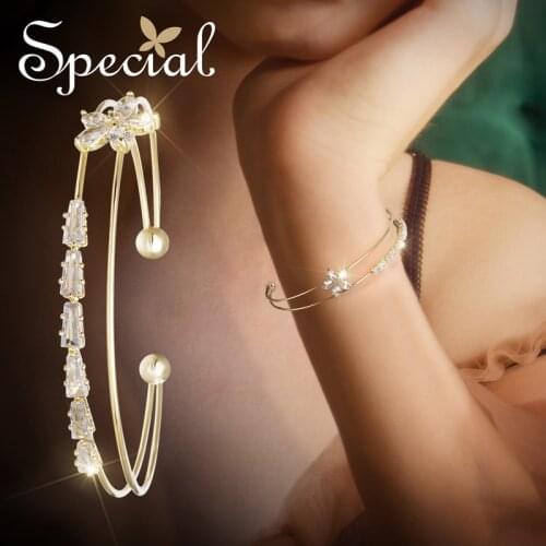 SPECIAL Bracelet Bracelet Bracelet Bracelet Opening Adjustable Ins White Double-layer Niche lining S1918C