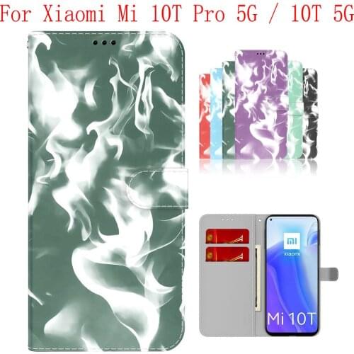 Sunjolly Case for Xiaomi Mi 10T Pro 5G 10T 5G Wallet Stand Flip PU Phone Case Cover coque capa Case Cover
