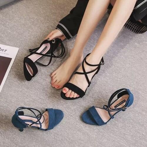 Shoes Women Slippers 2021 New Womens Summer Sandals Womens Heel High Heel Heel Heel Sandales Femmes