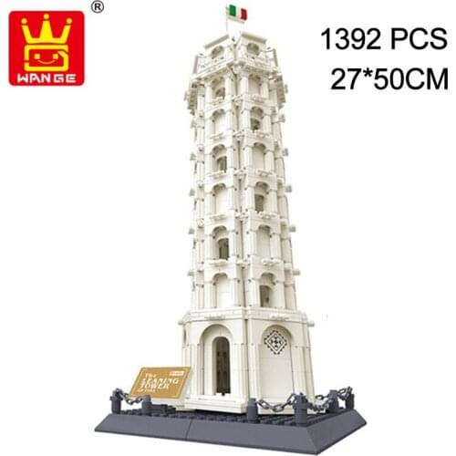 Wange 8012 Pisa Leaning Tower Building Block Structure Building Blocks Kids Educational Toy Wange Block Gift Toys For Children