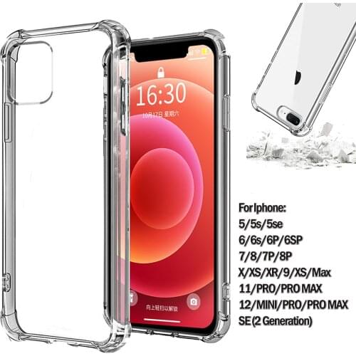 4 Corners Airbag Protective Case Shell Drop Protection Slim Thin Flexible Clear Shockproof Soft Phone Back Cover for iPhone 11