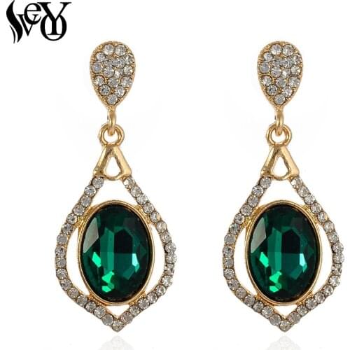 VEYO Elegant Dangle Crystal Long Earrings For Women New Jewelry Brincos Boucle D'oreille