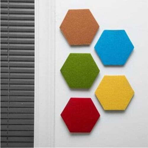 1pc Home Living Kids Room Stickers Multipurpose Creative Felt Hexagon Colorful Wall Sticker Decorative Sheet Mural Ornament