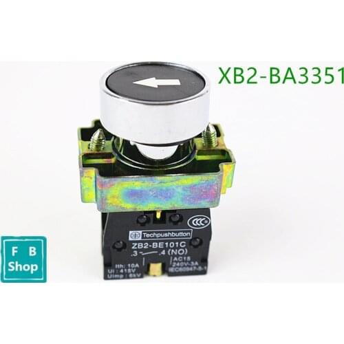 1PCS XB2-BA3351 flat push button with mark push button switch