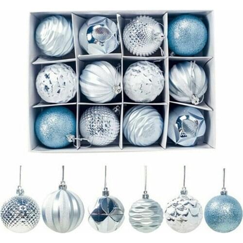 12Pcs Christmas Balls Ornaments for Xmas Christmas Tree Decorations Hanging Ball for Holiday Wedding Party Decoration