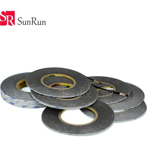 1x(1-20mm*50 Meters) Widely Use 3M Black Double Sided Adhesive Tape for Smartphone Tablet LCD Touch Screen Display Repair