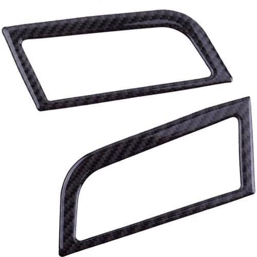 2Pcs Car Carbon Fiber Dashboard Air Vent Outlet Cover Trim Frame Accessories Fit For Ford Mustang 2020 2019 2018 2017 2016 2015