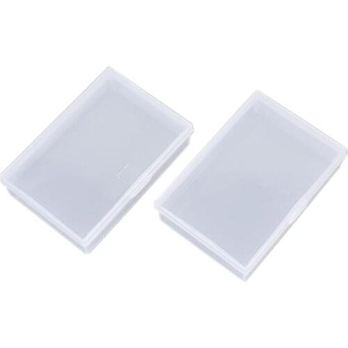 2pcs Transparent Plastic Box Playing Cards Container Poker Card Storage Case