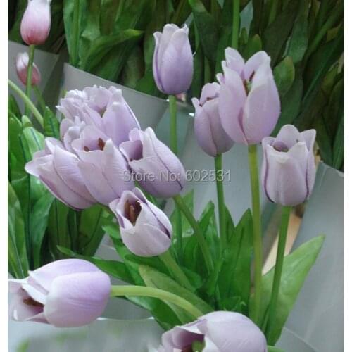 24pcs/lot Marquise tulips artificial flowers wedding bride holding flowers home decoration wedding decoration flowers 5 colors