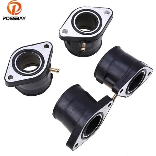POSSBAY 4PCS Motorcycle Carburetor Intake Manifold Interface Glue for Yamaha XJR400 1993-2007 Cafe Racer Carburetor Adapter Glue