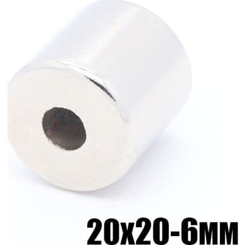 5pcs 20x20mm Hole 6mm N35 Super Strong Rare Earth Neo Neodymium Magnet Ring Permanet MagnetsRing 20 x 20mm Hole: 6mm