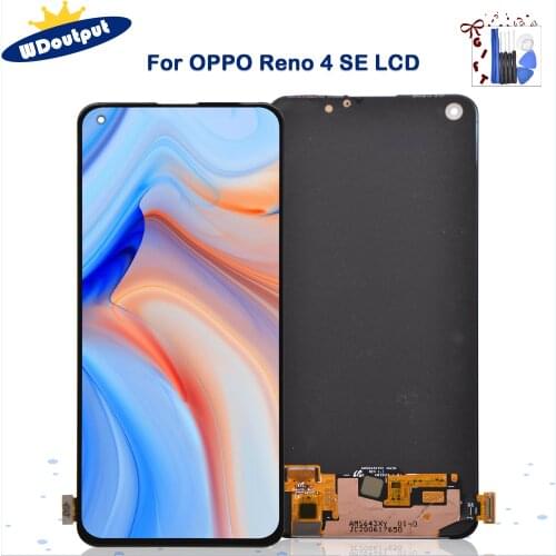 Original Amoled For Oppo Reno4 SE PEAT00 PEAM00 LCD Display Screen Touch Panel Screen Digitizer For Reno 4 SE LCD With Frame