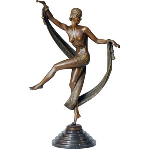 Antique Woman Bronze Statue Classical Western Female Sculpture Art Wonderful Home Decoration