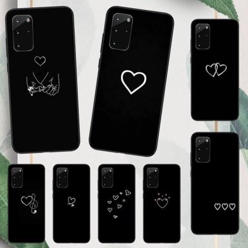 Love Heart Simple Lines Phone Cases For Samsung galaxy S 9 10 20 A 10 21 30 31 40 50 51 71 s note 20 j 4 2018 plus Luxury brand