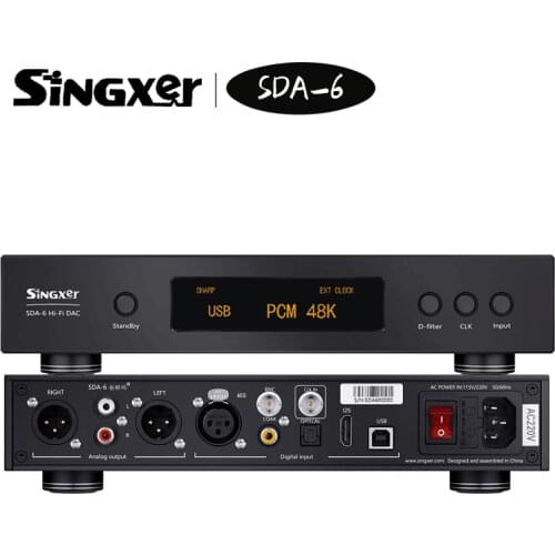 Singxer SDA-6 DAC DSD512 AK4499 XMOS XU208 I2S USB NOS PLL Native Direct Solution Digital Analog Interface Decoder